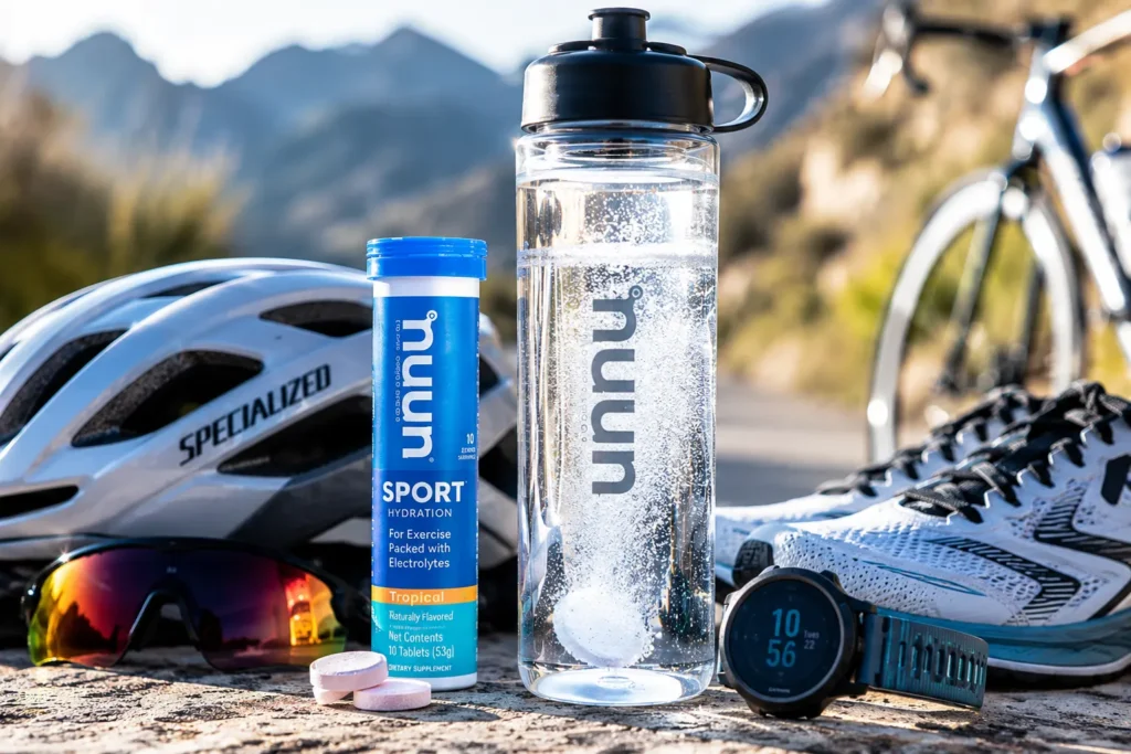 Nuun Sport electrolyte tablets for runners, cyclists, and endurance athletes.